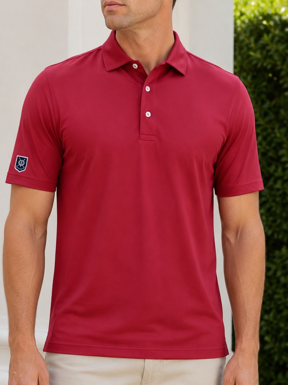 Brooks Brothers St Andrew’s Links Polo Shirt Men’s L Red Golf performance shirt